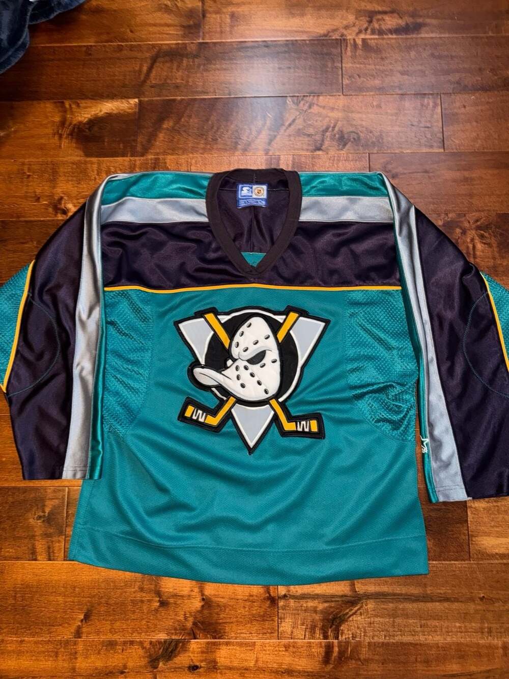 Vintage 1997-99 Anaheim Mighty Ducks Starter Alternate Hockey Jersey Size Large
